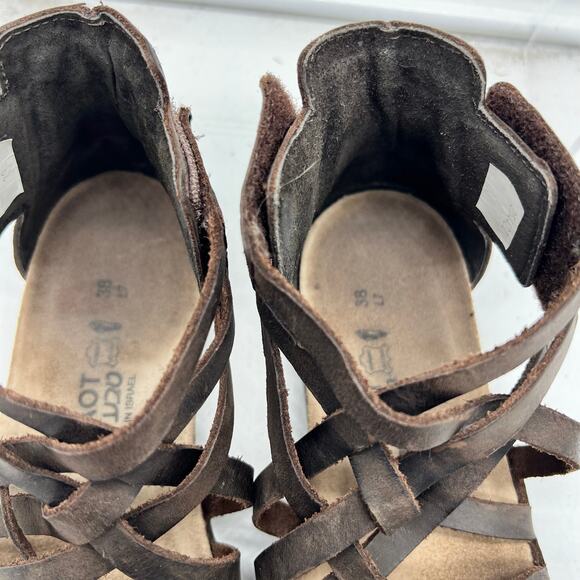 Naot Gladiator Sandals Womens 38 US 7 Brown Leather Strappy ankle - Picture 5 of 8